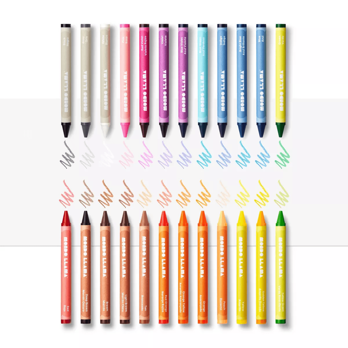 24Ct Crayons Classic Colors - Mondo Llama™: School Supplies for Kids, Low-Odor, Multicolor, Ages 3+ - Image 4