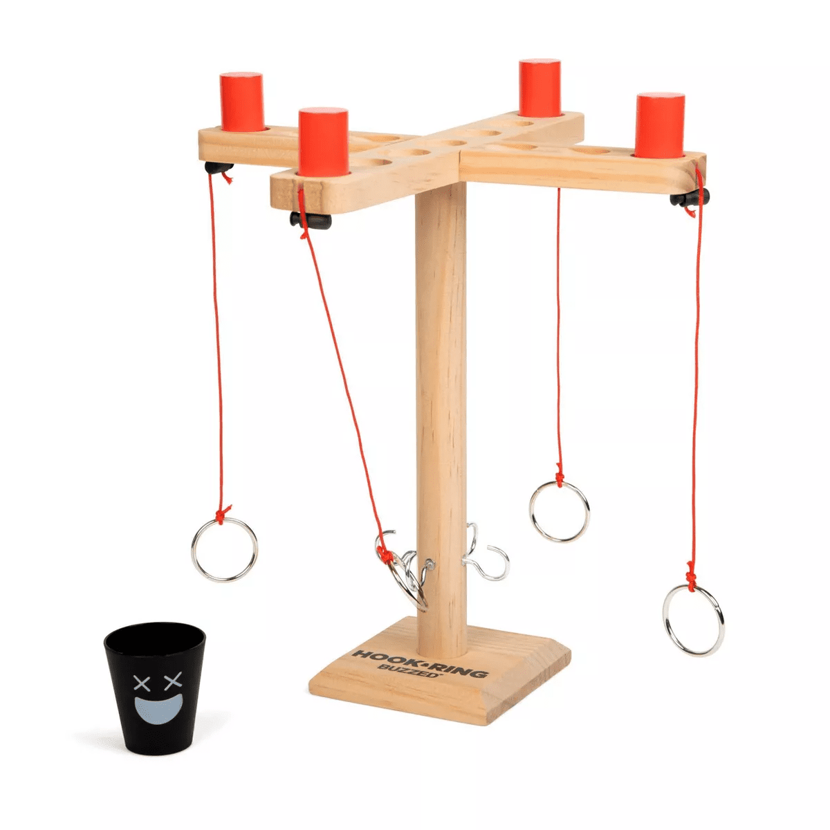 Buzzed 4 Way Hook & Ring by What Do You Meme?: Creative Thinking Party Game with Tokens and Wooden Pieces - Image 2