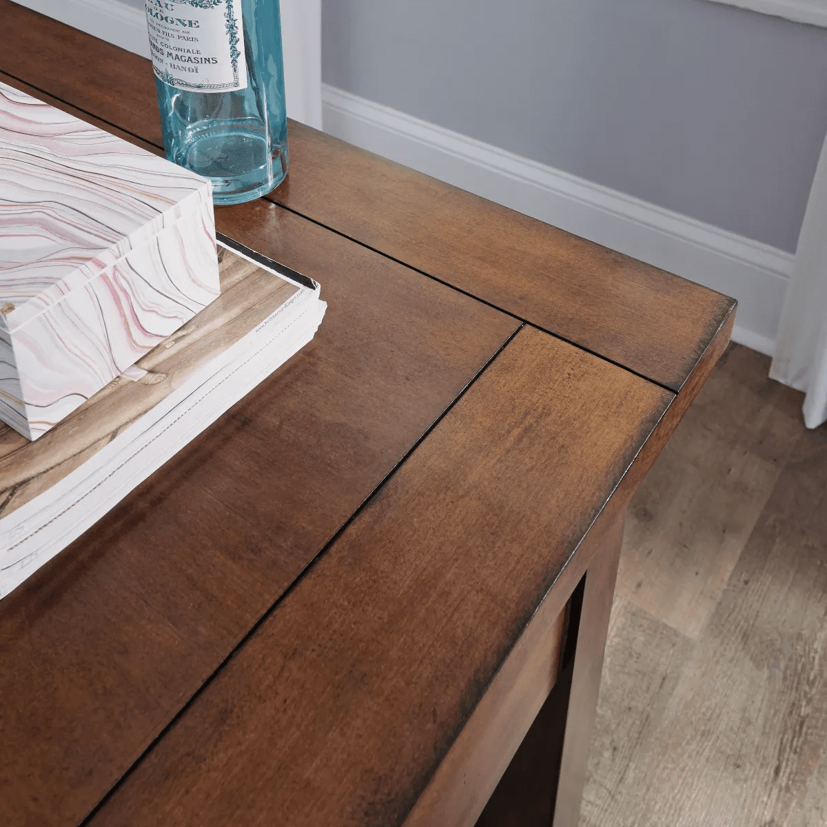 Tahoe Executive Writing Desk - Aged Maple - Home Styles: Mid-Century Modern, Hardwood Frame, Drawer Storage - Image 18