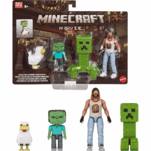Minecraft Woodland Mansion Throwdown Toy Action Figure Multipack Inspired by the Movie