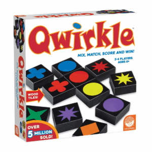 Qwirkle Board Game: Mindware Educational Toy for 2-4 Players, Focus on Shapes & Colors, Quick 30-Minute Play
