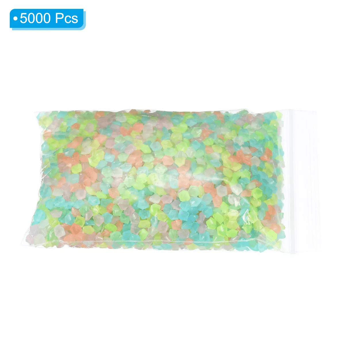 Unique Bargains Fish Tank Decoration Glowing Luminous Pebbles 3-5Mm Multicolored 5000 Pcs - Image 3