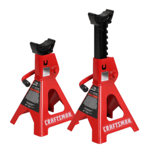Black 3-Ton Steel Manual Jack Stand Set