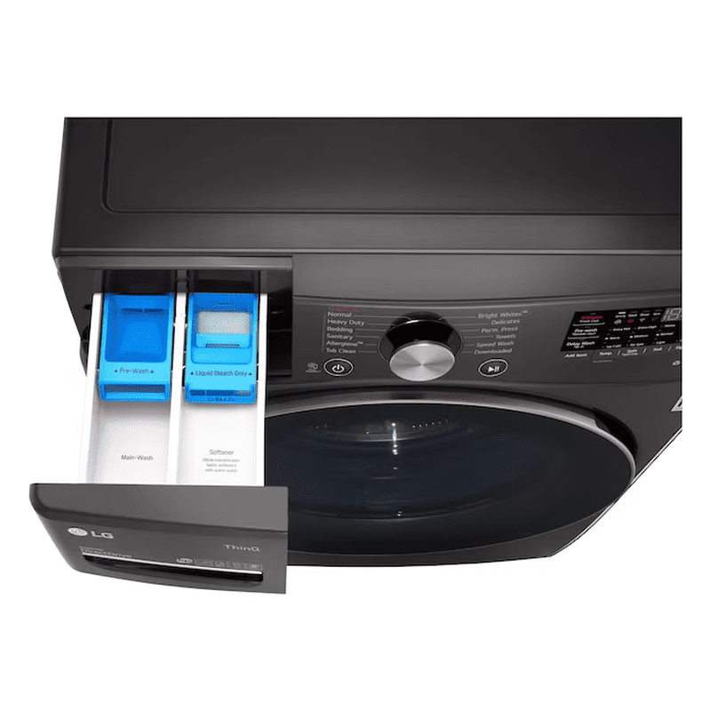 Turbowash 360 High Efficiency Stackable Medium ( 4.5-Cu Ft ) Front-Load Washer with Steam Cycle ( Black Steel ) - Image 11