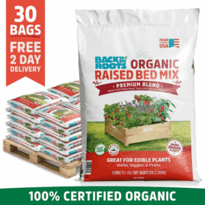 Organic Bulk Raised Bed Soil (30 1 Cu. Ft. Bags) Peat-Free, Blended with Organic Fertilizer
