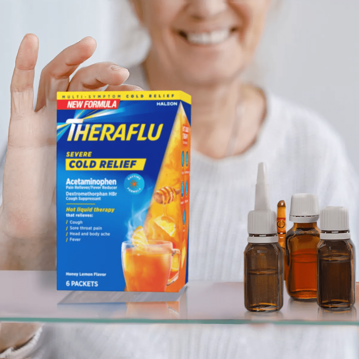 Theraflu Multi-Symptom Severe Cold Relief Daytime Powder - Honey Lemon - 6Ct - Image 6