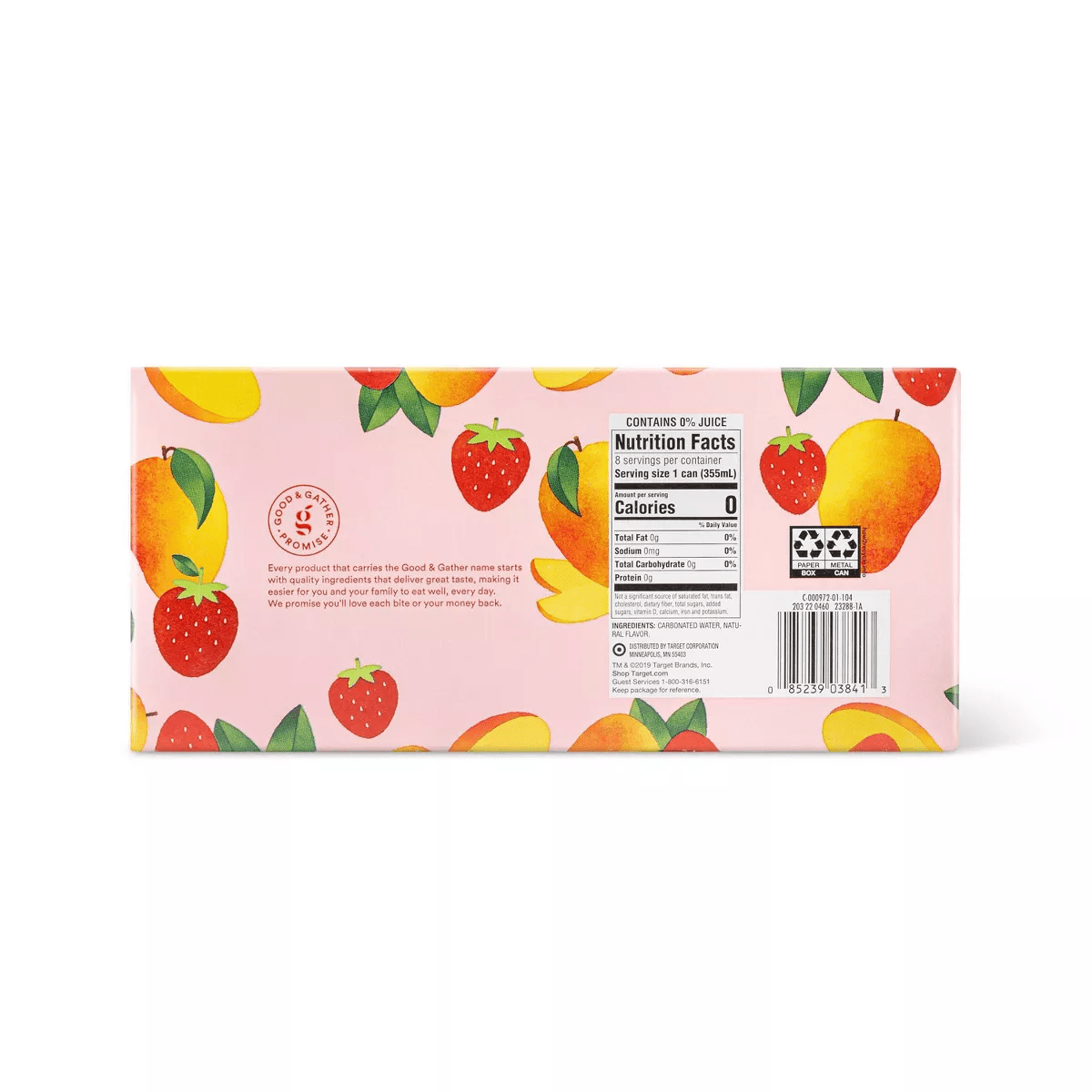 Strawberry Mango Sparkling Water - 8Pk/12 Fl Oz Cans - Good & Gatherâ„¢ - Image 2