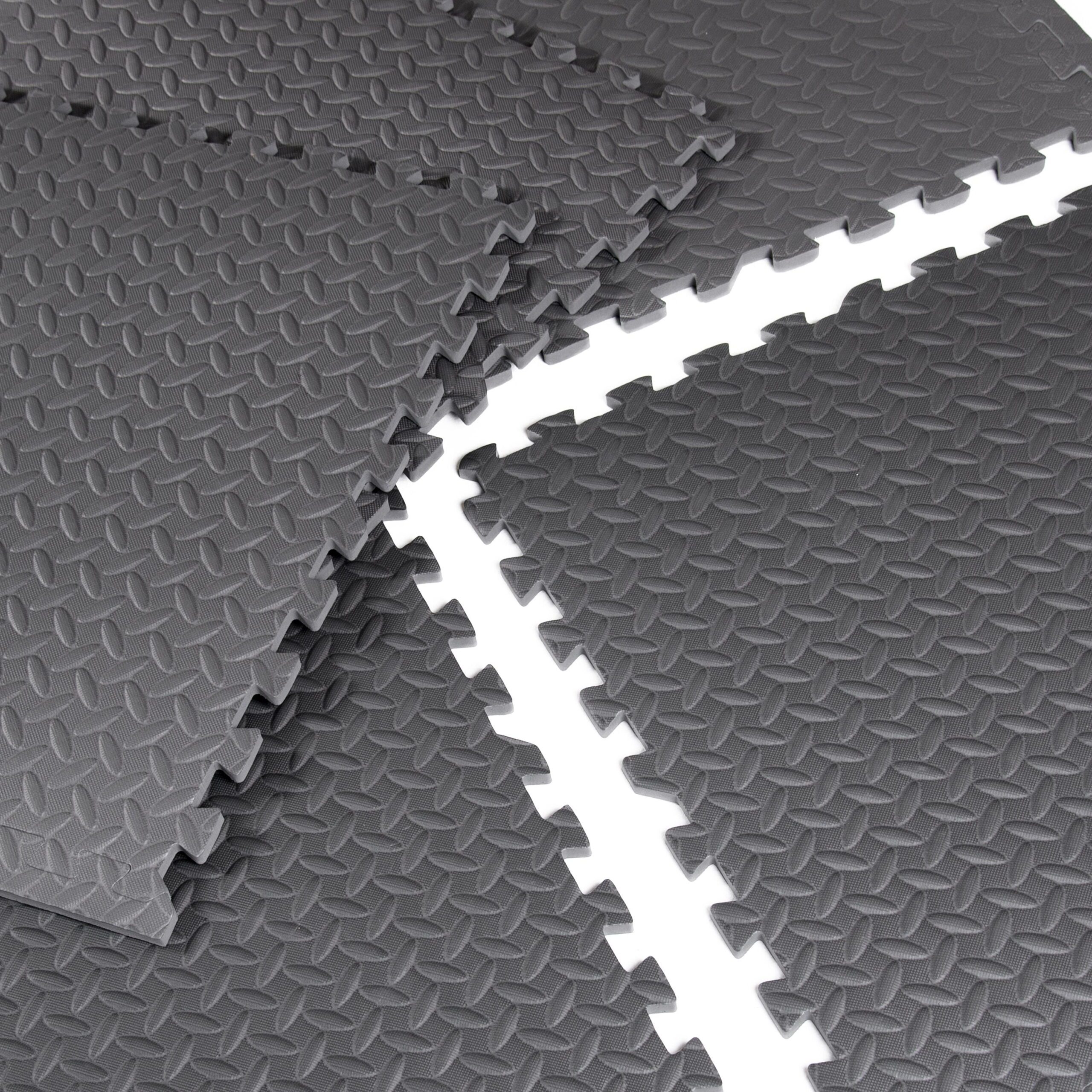 22.3" X 22.3" Gray Foam Interlocking Floor Mats, 6 Piece - Image 2