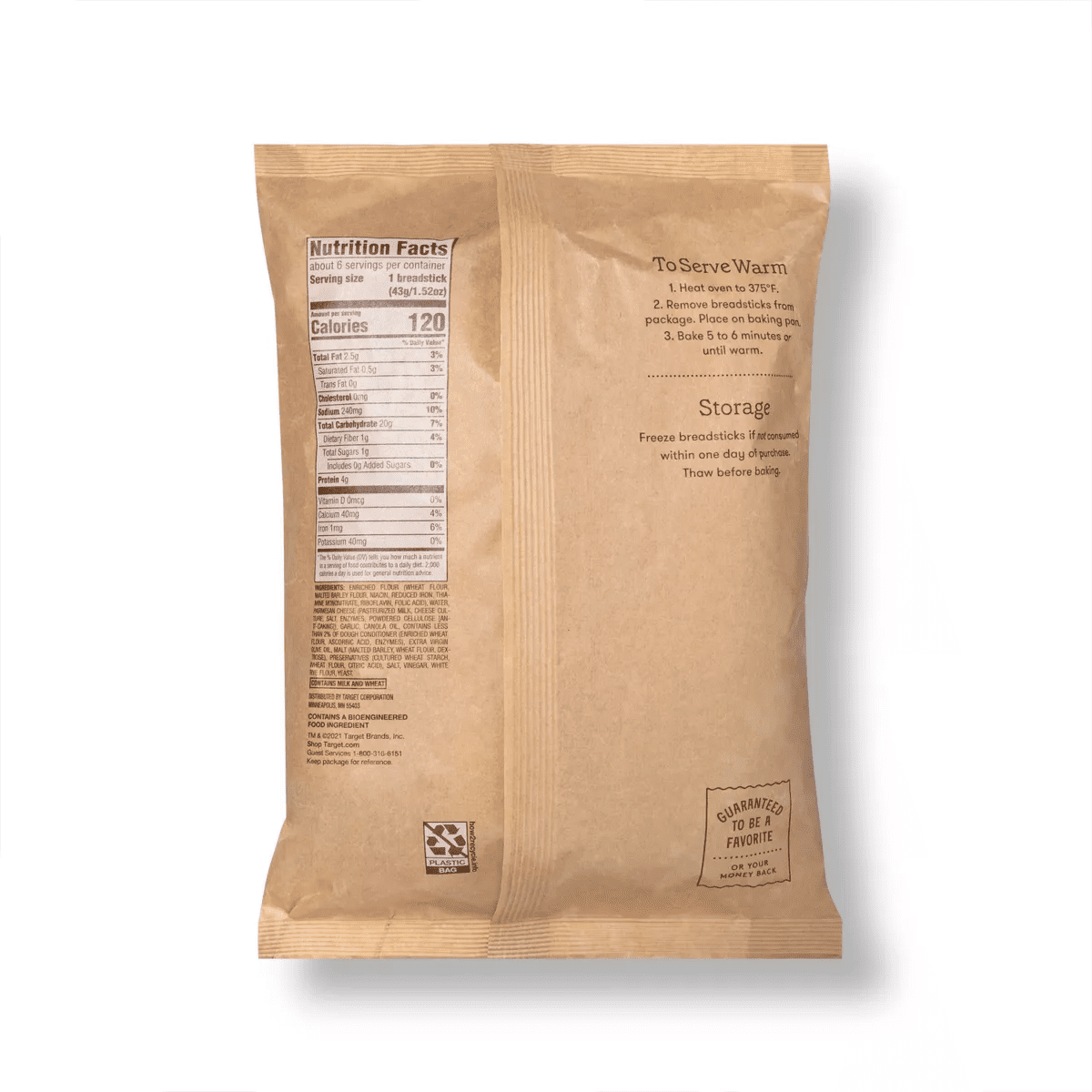 Take & Bake Garlic Parmesan Breadsticks - 9Oz/6Ct - Favorite Day™ - Image 3