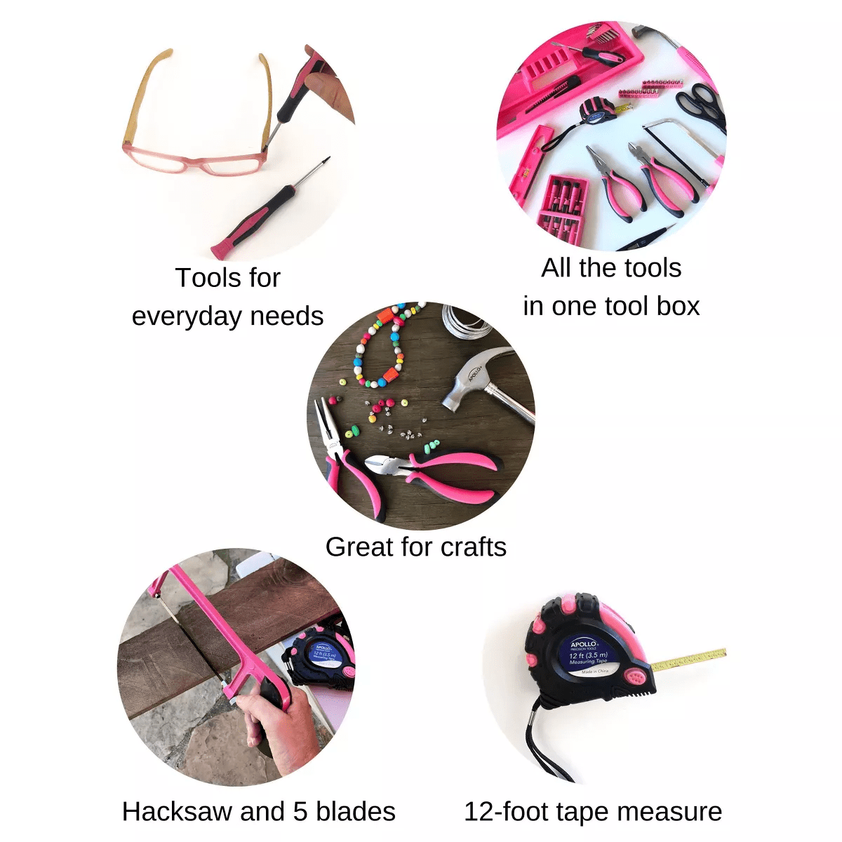 Apollo Tools 170Pc Household Tool Kit with Tool Box - Image 6