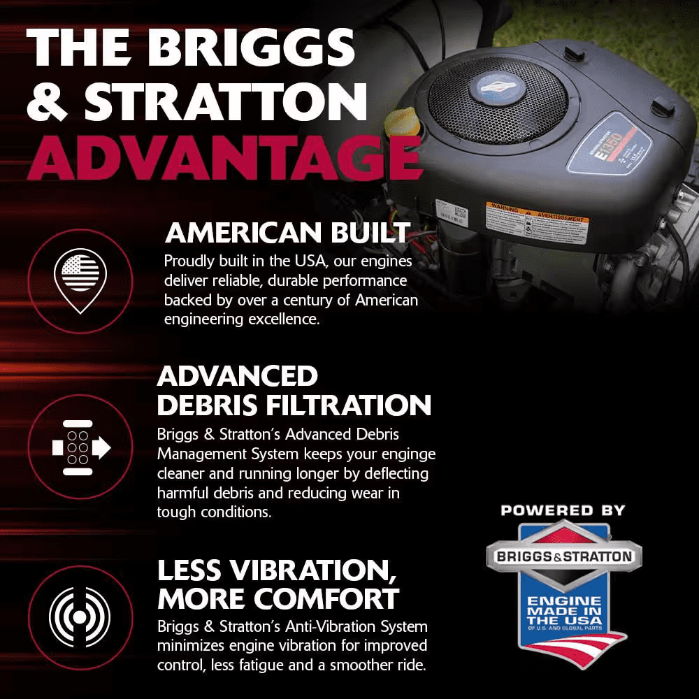 MT100 42 In. 13.5 HP 500Cc E1350 Series Briggs and Stratton Engine 6-Speed Manual Gas Riding Lawn Tractor Mower - Image 8