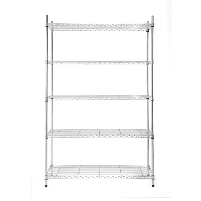 4 -Tier Chrome Metal Utility Shelving Unit with Wire Shelves ( 35.7-In W X 14-In D X 53-In H ) - Image 18