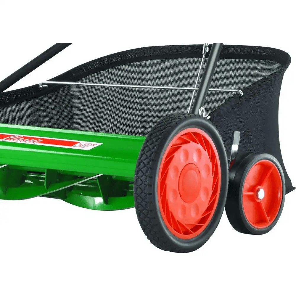20 In. Manual Walk behind Reel Lawn Mower, Includes Grass Catcher - Image 2