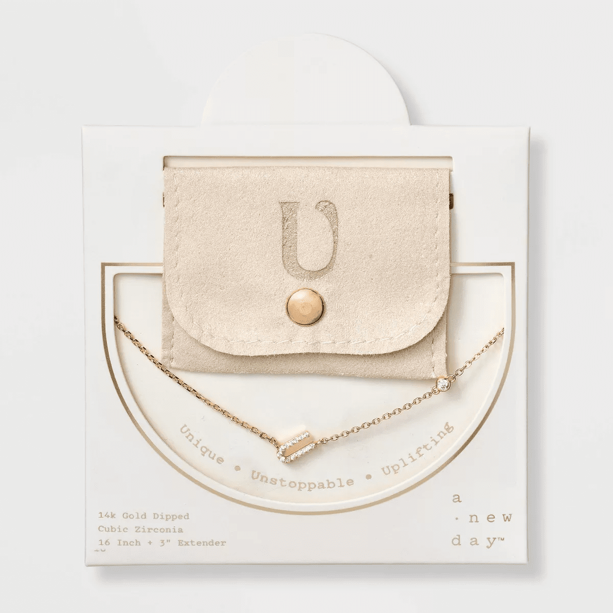 14K Gold Dipped Cubic Zirconia Initial Necklace - a New Day - Image 23