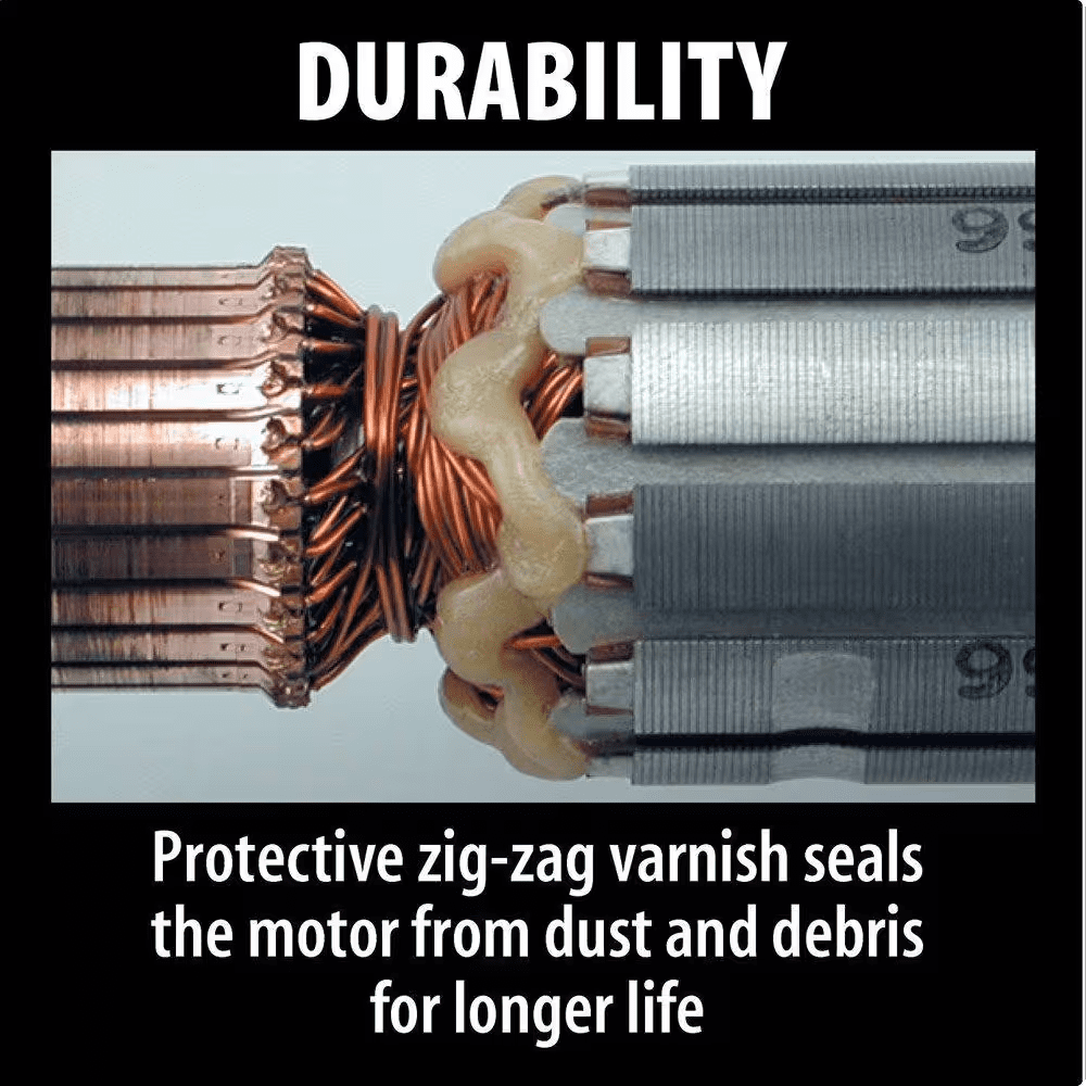 8 Amp 1 In. Corded Sds-Plus Concrete/Masonry AVT Rotary Hammer Drill with 4-1/2 In. Corded Angle Grinder with Hard Case - Image 11