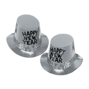 Club Pack of 25 Platinum "Happy New Years" Legacy Party Favor Hats