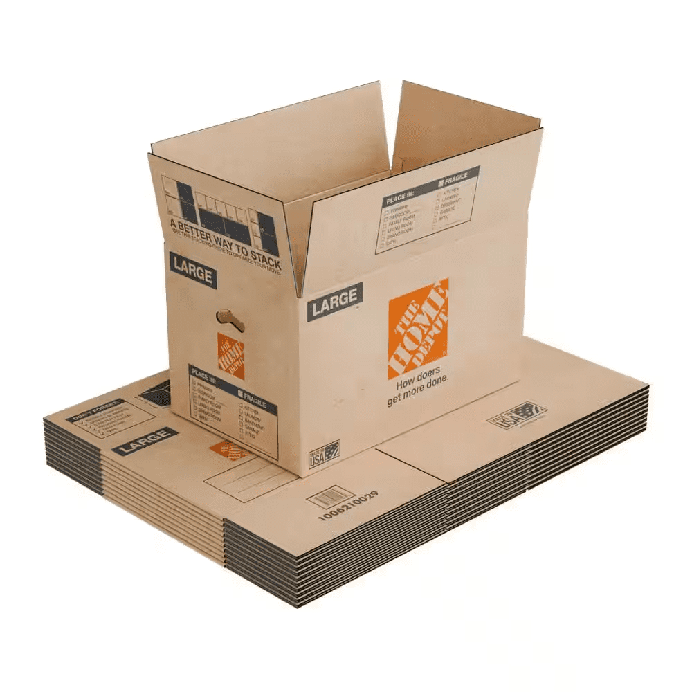 26 In. L X 16 In. W X 15 In. D Large Moving Shipping and Packing Box with Handles (10-Pack) - Image 4