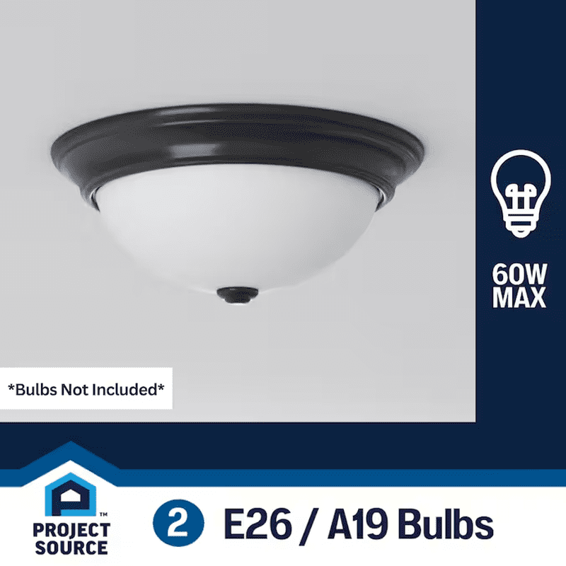 2 -Light 13-In Gloss Bronze Flush Mount Light 2 -Pack - Image 7