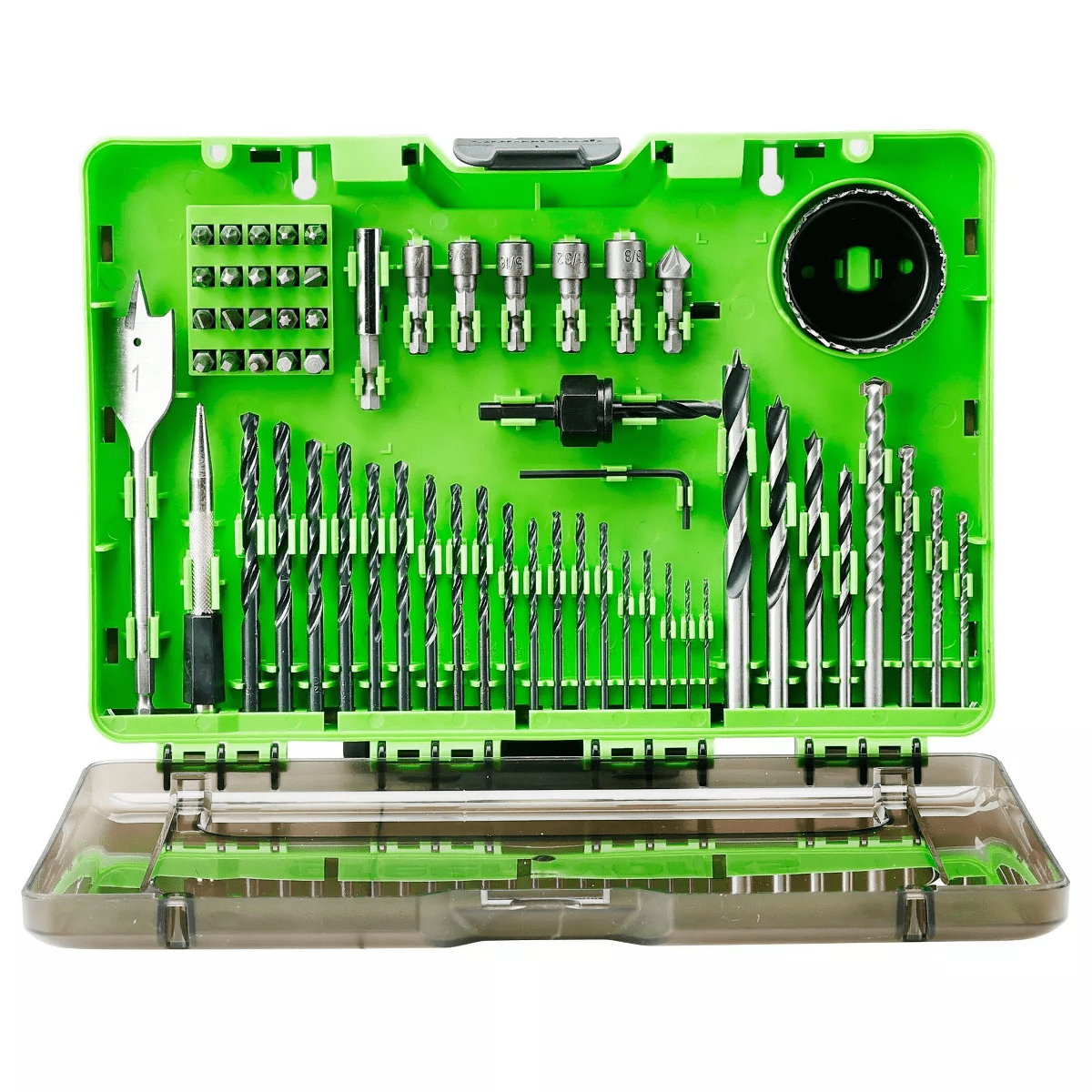 Greenworks 60Pc Drilling and Impact-Rated Driving Set: Drill Bit & Accessories for Metal, Power Tool Parts