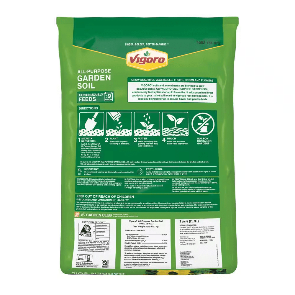1 Cu. Ft. All Purpose Garden Soil for In-Ground Use for Fruits, Flowers, Vegetables and Herbs - Image 8