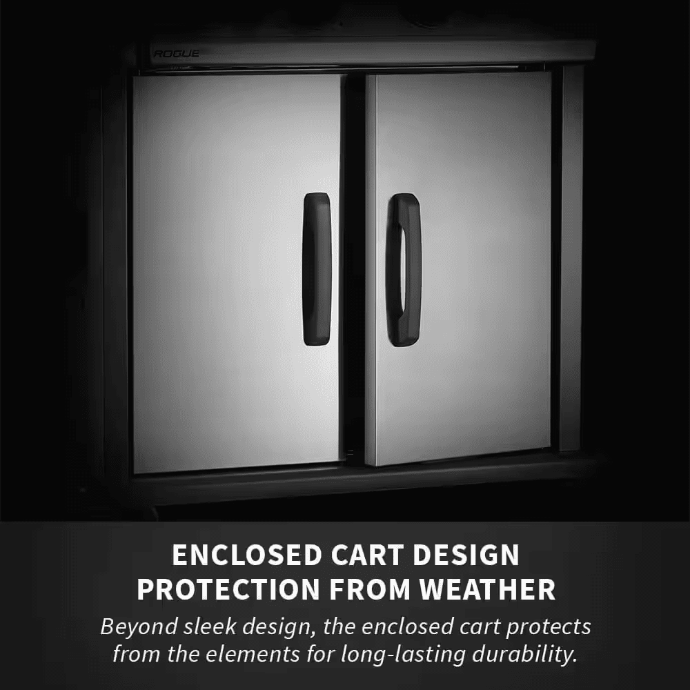 Rogue 4-Burner Propane Gas Grill in Stainless Steel with Infrared Rear and Side Burners - Image 11