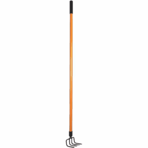 52 In. Handle Length, Fiberglass Rubber Grip Handle, Sturdy Hand Tiller/Cultivator Rake (1-Pack)